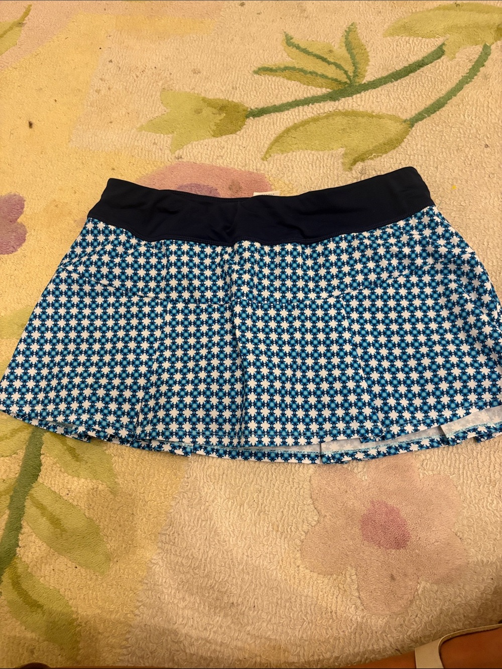 Lands' End Navy Athletic Skort with Inner Shorts
